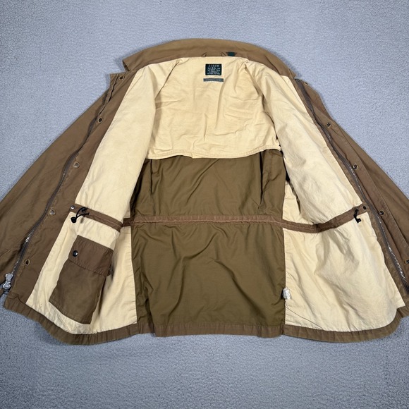 J Crew Jacket Mens Large Brown Stonehall Safari Outdoor Pockets Casual Preppy - Picture 13 of 13